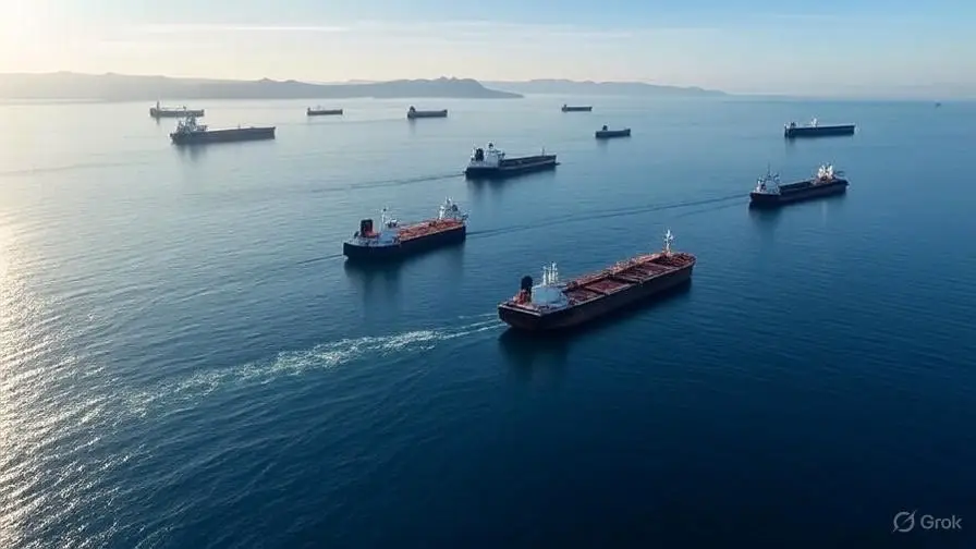 Ships in the ocean